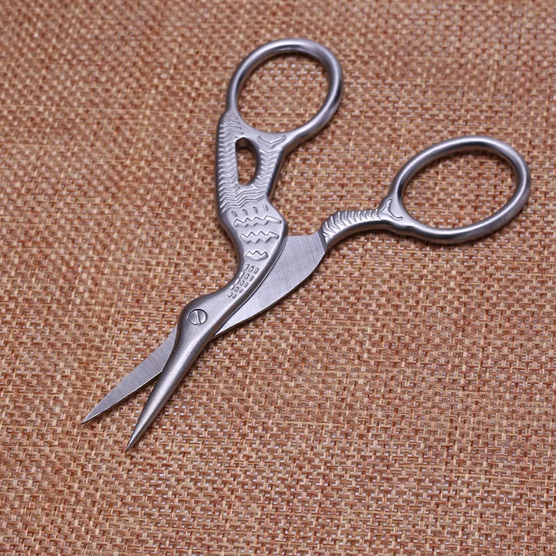 crane scissors silver coated high quality bird shape antique scissors stainless steel vintage design mini scissors