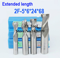 Free shipping 5pcs 5.0mm 2 Flute HSS & Extended Aluminium End Mill Cutter CNC Bit Milling Machinery tools Cutting tools.