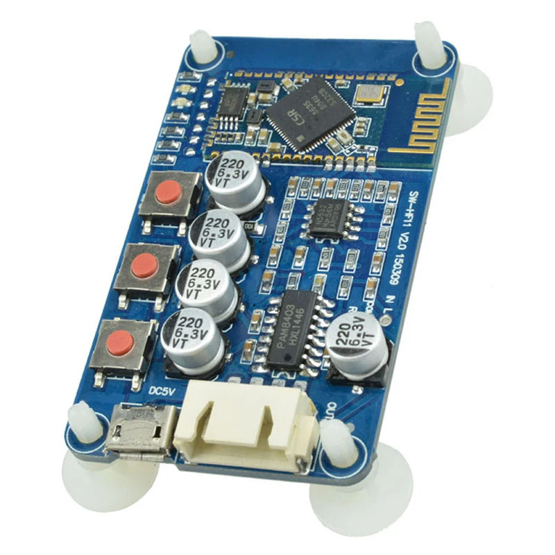 Automatic Connection CSR8635 PAM8403 Stereo Amplifier Module Bluetooth 4.0 HF11 Digital Audio Receiver Board 5V Mini USB Aokin