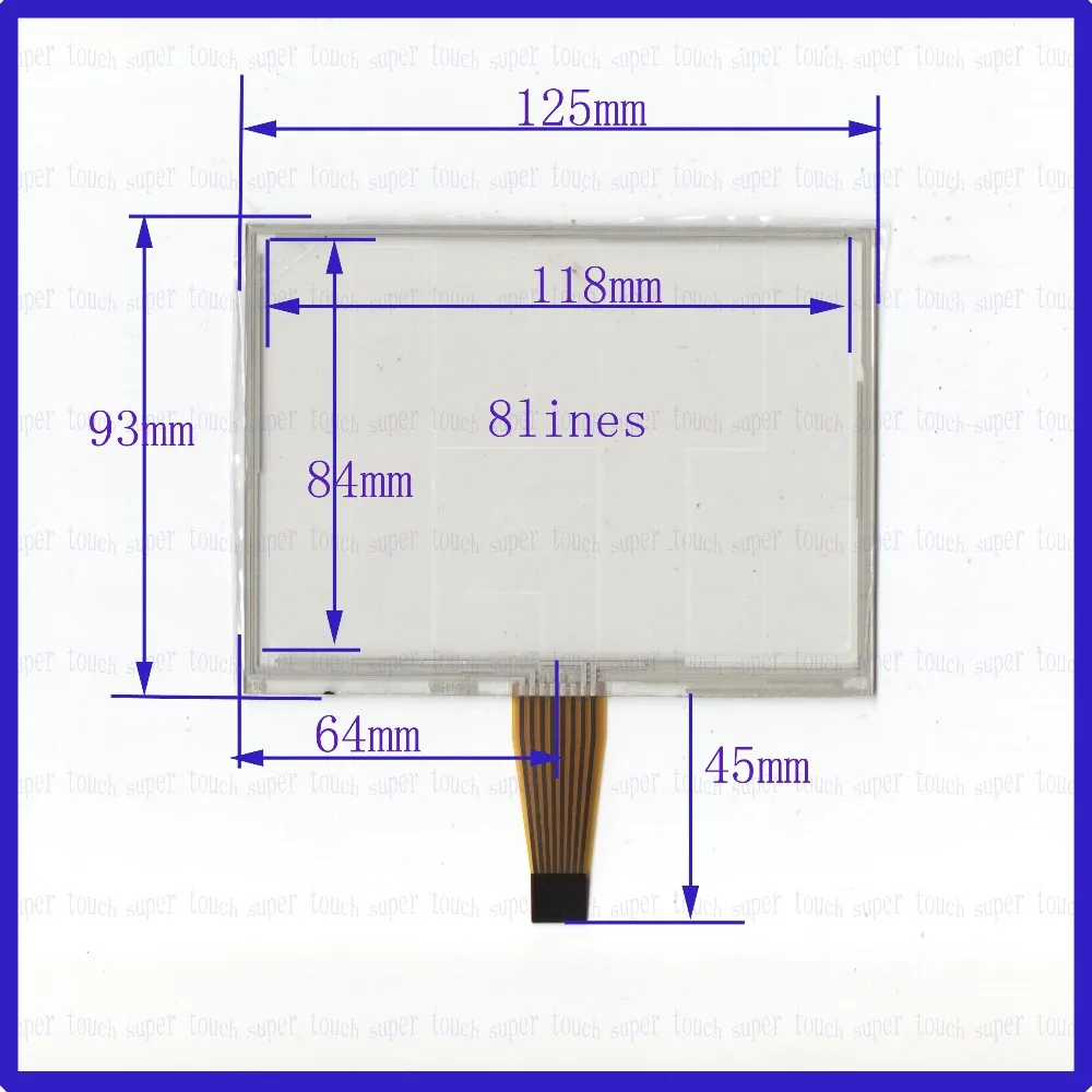 

ZhiYuSun WH1090 8 линий 125 мм * 93 мм 5-дюймовый сенсорный экран сопротивления сенсор 125*93 для дисплея Сенсорное стекло