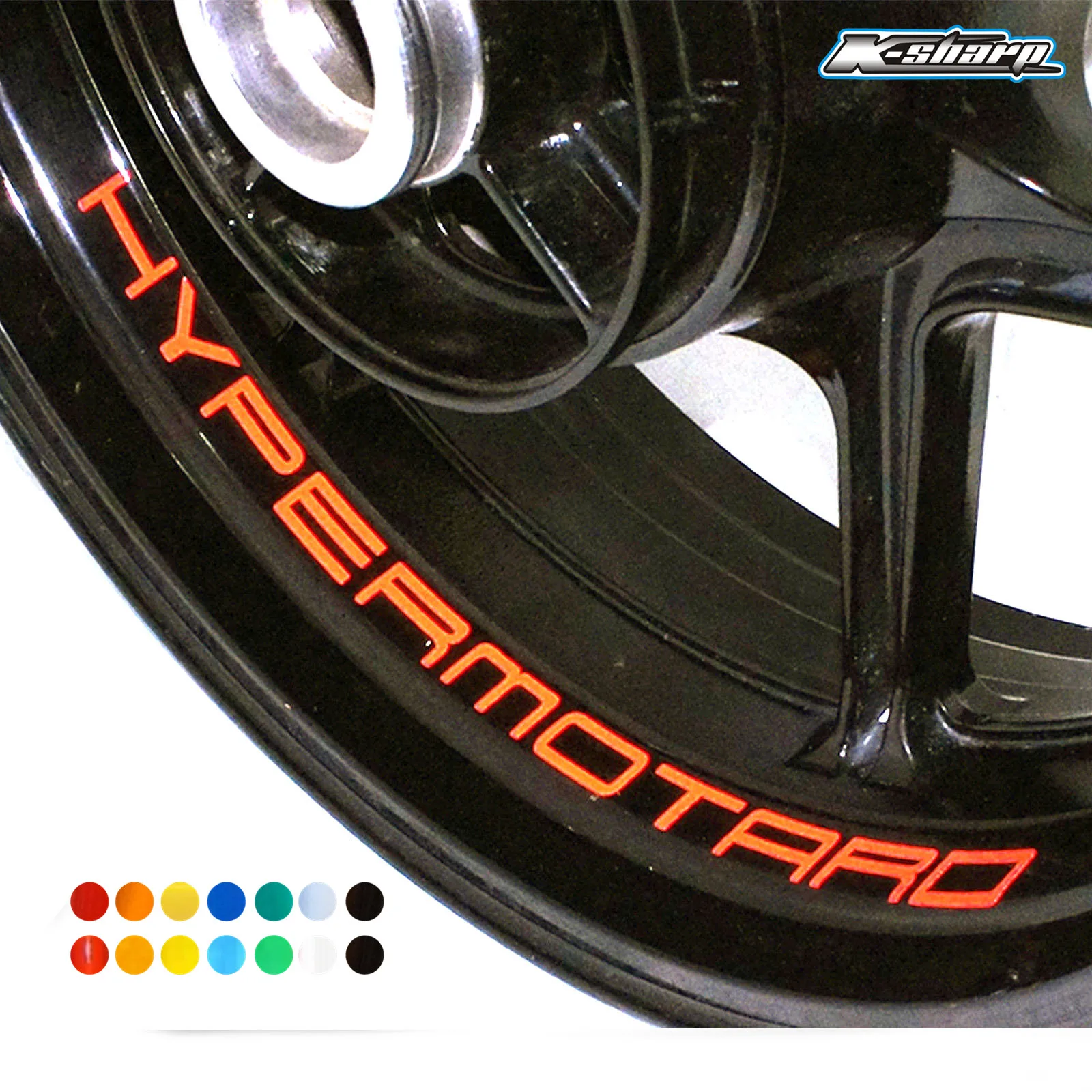 

8 X custon inner rim decals wheel reflective sign Stickers stripes FIT DUCATI HYPERMOTARO