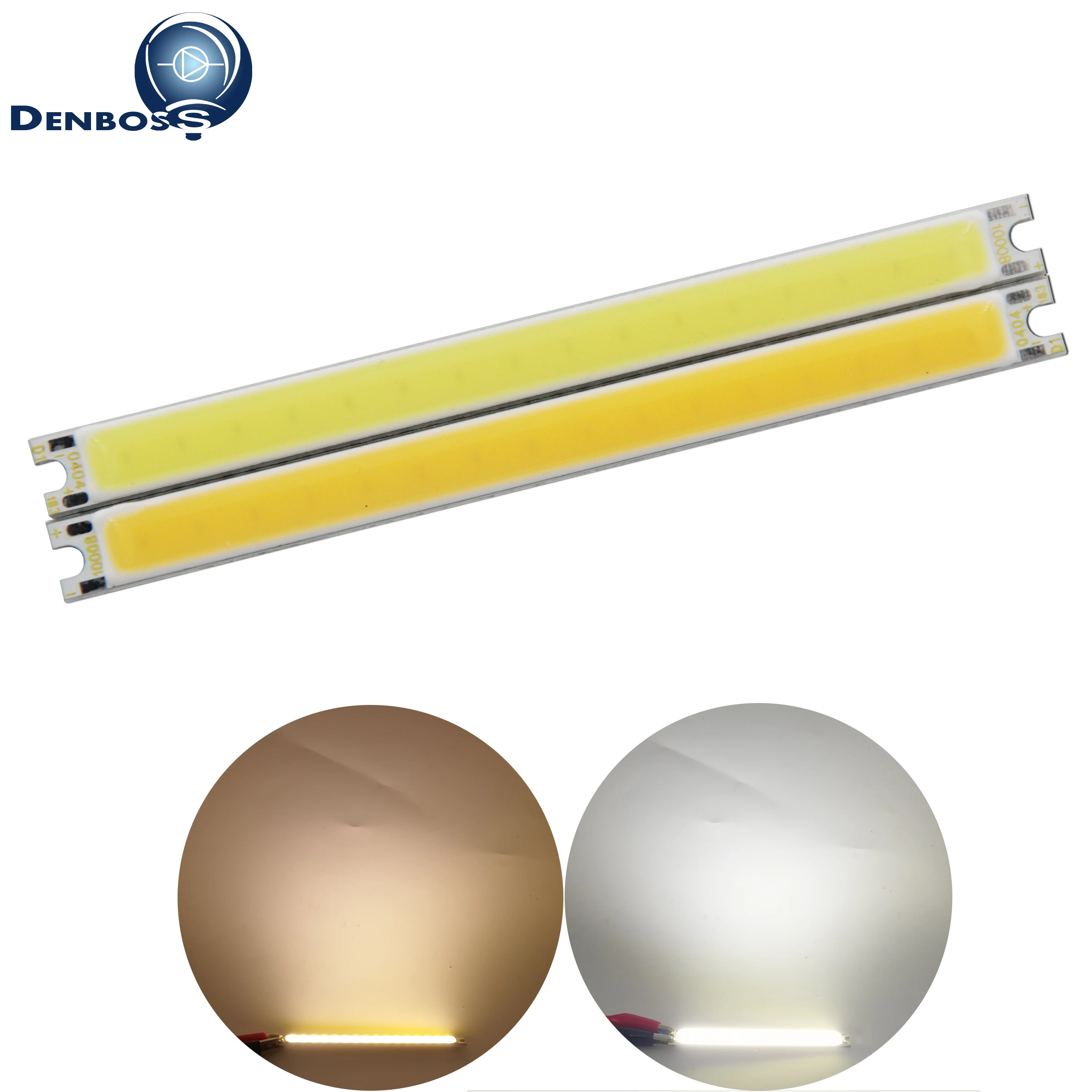 

10PCS/Lot 100mm High Bright LED COB Strip Bar Light Source Lamp 12V DC White Warm White 5W LED FLIP Chip Bulb for DIY Work lamps