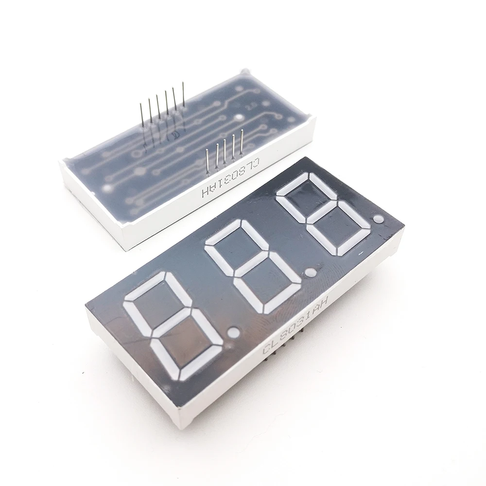 10pcs 7 segment common Cathode/Anode 3 Bit digital Tube 0.8" 0.8in. Red LED Display 7 segmentos LED Digital tube 11PIN