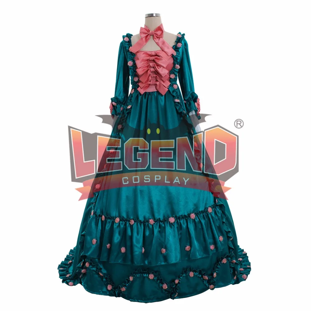 

medieval rococo dress cosplay costume satin medieval dress custom made