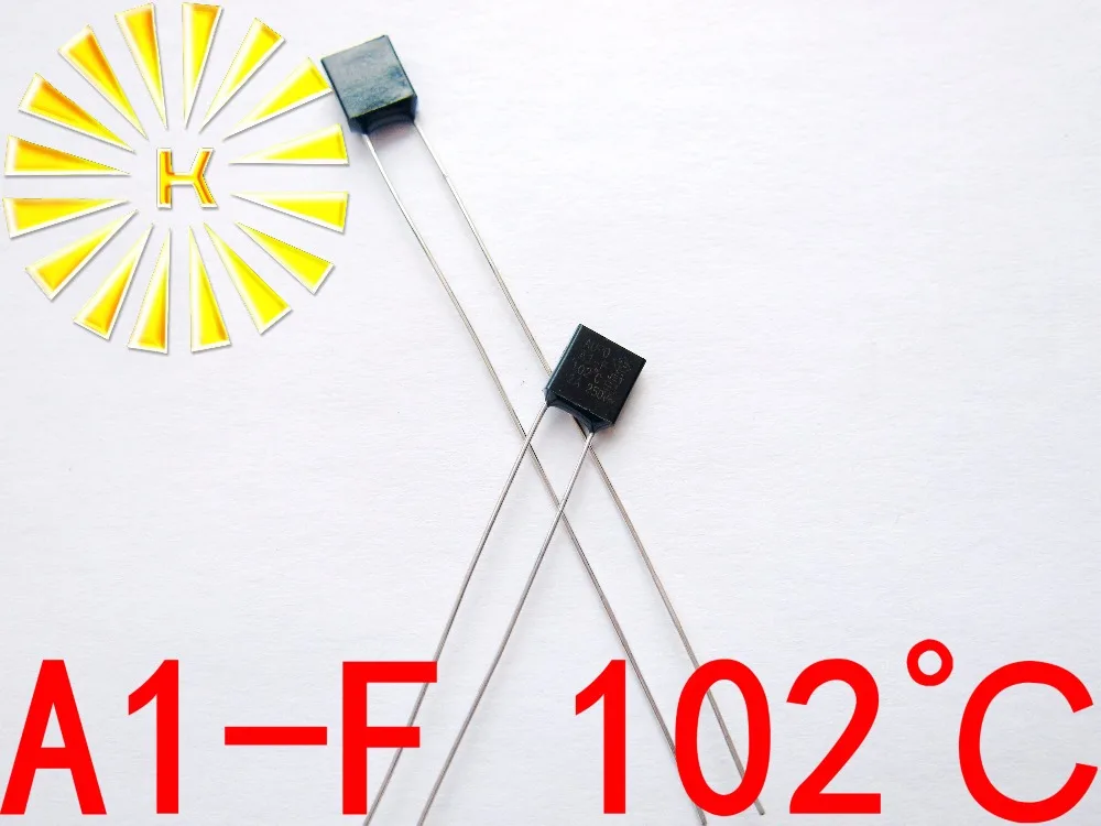 

100% Original A1-F 102 degree Thermal Cutoff RH102 Thermal-Links 2A 250V Black Square Temperature Fuse x 500PCS