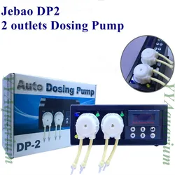 JEBAO DP-2 AUTO DOSING PUMPS PERISTALTIC METERING PUMP 110V 220V AQUARIUM LIQUID FEED PUMPS FOR MARINE REEF CORAL W/ 2 CHANNELS