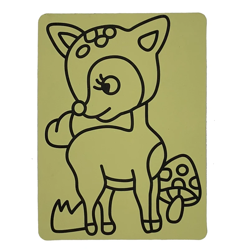 

15x21cm yellow sticker cards for Sand art