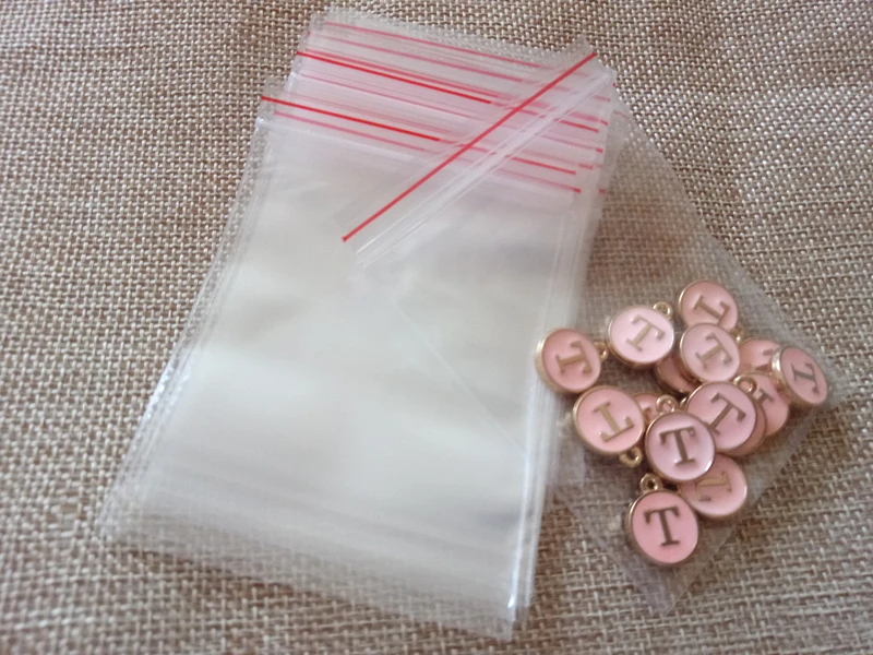 100pcs Mini Jewelry Ziplock Zip Zipped Lock Reclosable Plastic Poly Clear Storage Bags Thickness 0.08mm