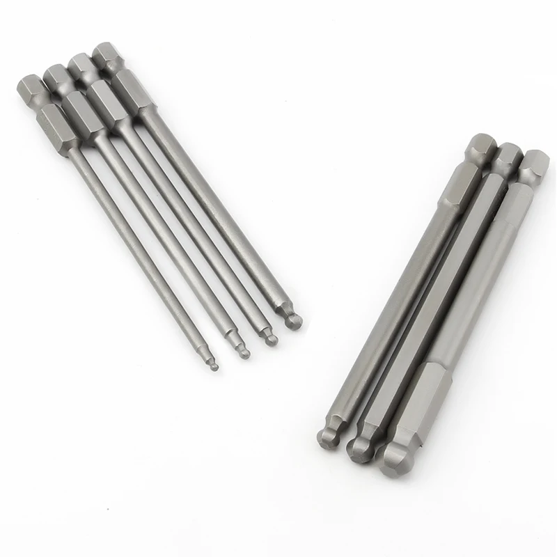 Bit Grupo Bits Hexagonais para Eletricista Ball Head Hexagon Hex Chave de Fenda Repair Tool 100 mm