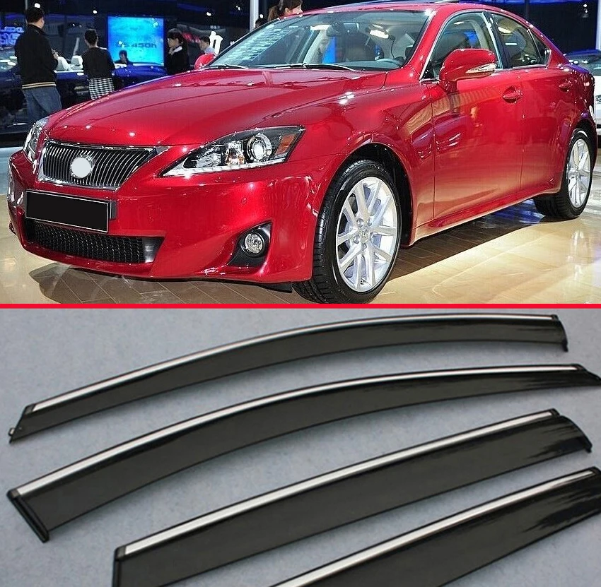 

For Lexus IS-Class IS200 IS250 IS300 2011+ Window Wind Deflector Visor Rain/Sun Guard Vent Car Accessories Stickers