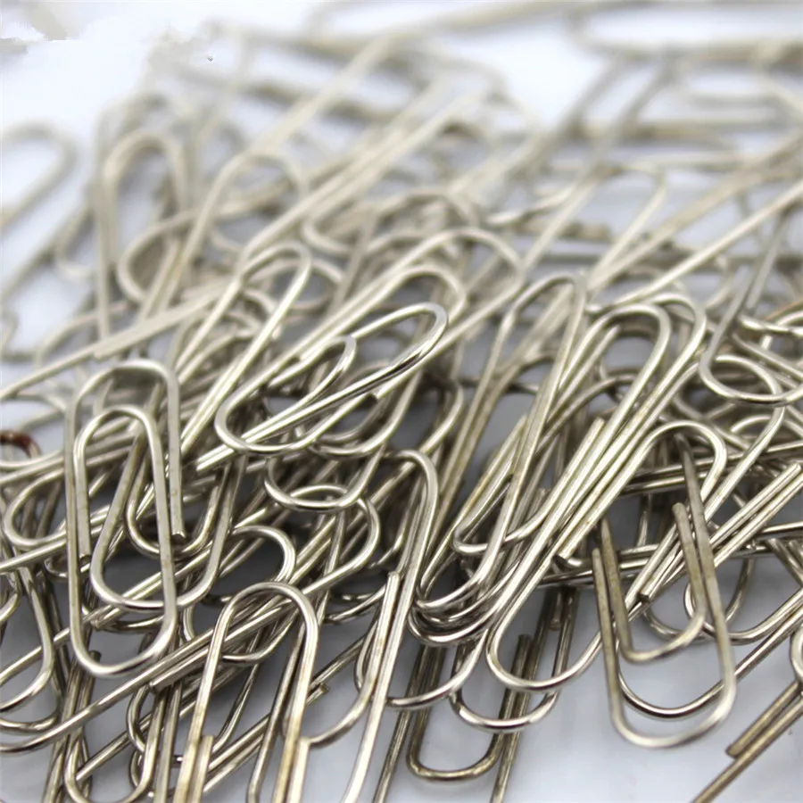 About 100pcs/pack J475 Iron Paper Clip 28mm Length Nickel Plating Home Office DIY Used Free Shipping Russia