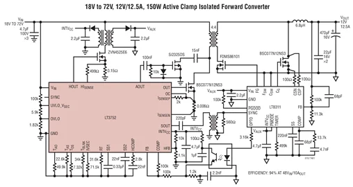 LT3752EFE LT3752IFE LT3752HFE LT3752MPFE LT3752 - Active Clamp Synchronous Forward Controllers with Internal Housekeeping