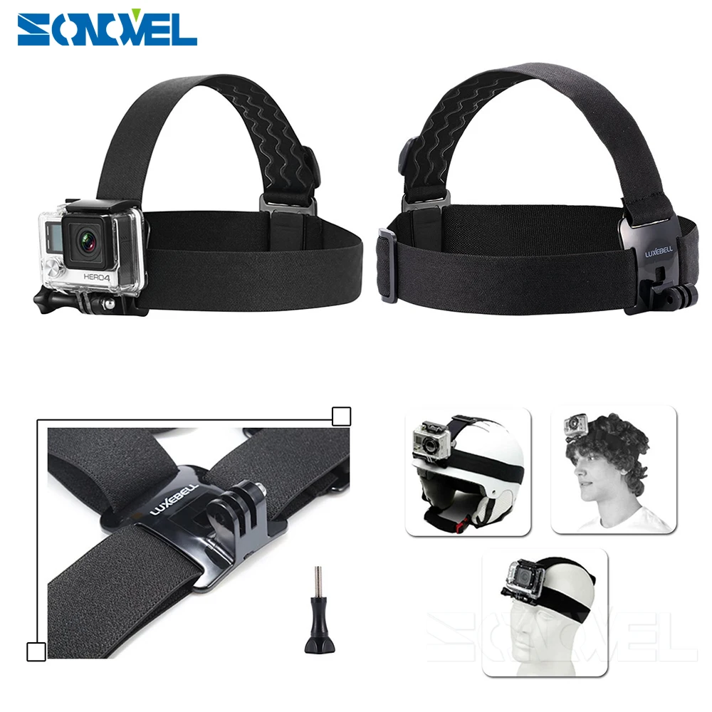 Action Camera Accessory Head Chest Strap Mount For Gopro Fusion Gopro Hero 7 6 5 4 3+ 3 2 H9R F60R W9R Yi 4K SJ4000 SJ6 SJ7