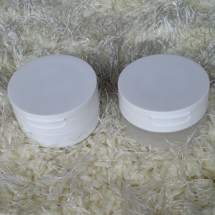 30pcs/lot PP 35g Loose Powder Frosted Jar with sifter Make up Compact Packaging wholesale cosmetic jars with flip lid mirror