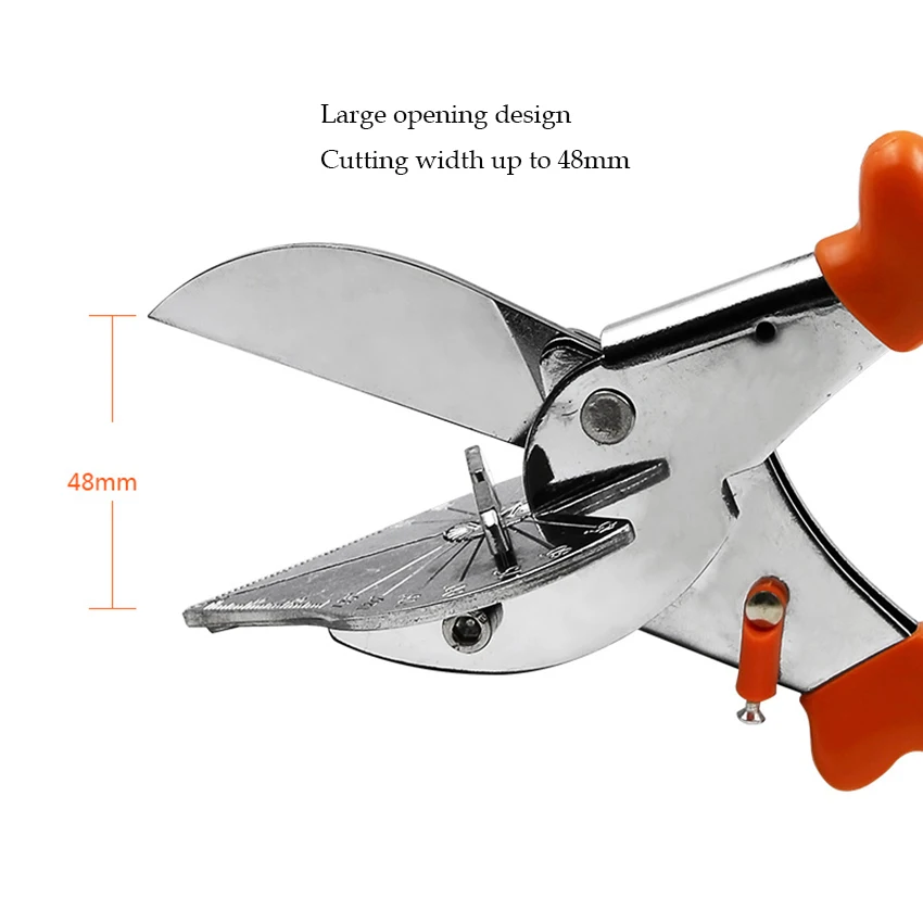 Cizalla angular de 45 a 120 grados, de inglete Cortador manual, hoja Sk5, cortador de ranura de alambre, canalización, PVC, plástico, tira de madera fina