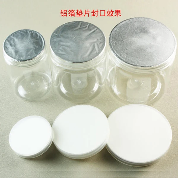 

1000pcs 56-60mm Aluminum Foil Seal for Plastic Bottle, Induction Alumunim Foil Pads for PET/PE/PP/HDPE/GAKSET