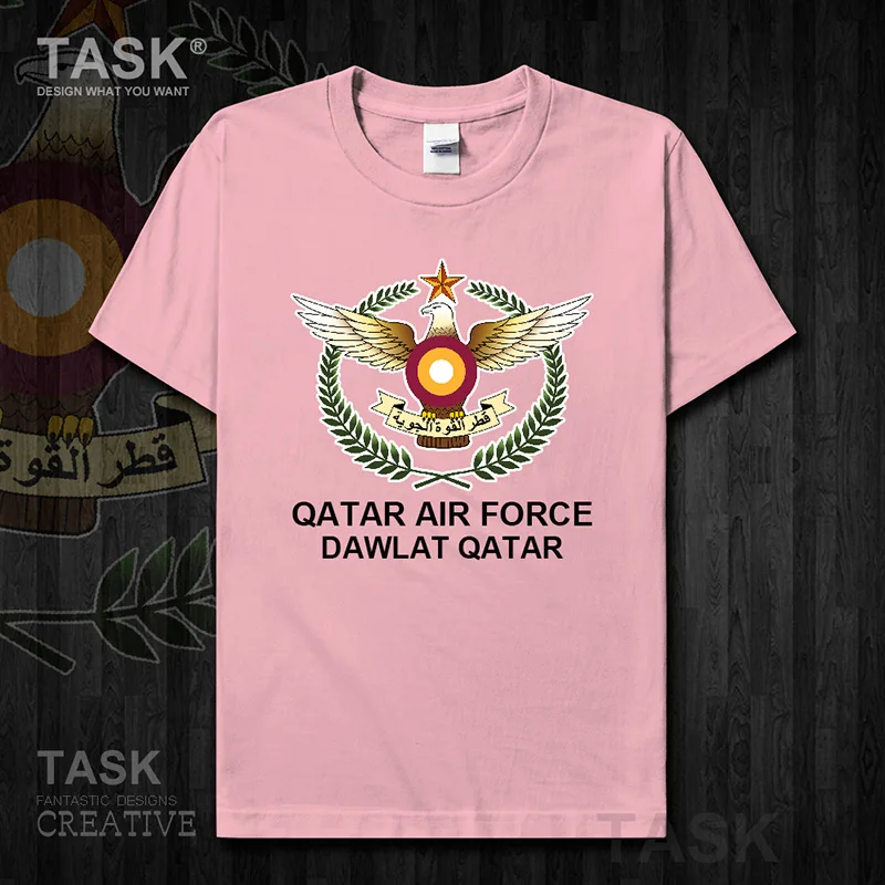 Air Force State of Qatar Qatari Dawlat QA t shirt new Tops Short sleeve clothes sports country cotton  Tactical  01