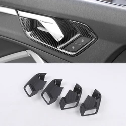 For Audi Q3 (F3)  2019 2020 2021 2022 2023 ABS Interior Car-Styling Accessories Car Inner Door Handle Bowl Cover Trim 4pcs