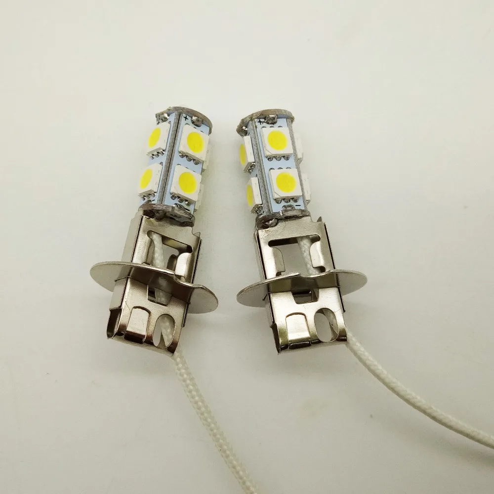 10PCS H3 H1 5050 9 SMD LED 12V 24V Car Fog Light Auto Lamp LED Bulb 6500K white Headlight Daytime Runing Head Lights car styling