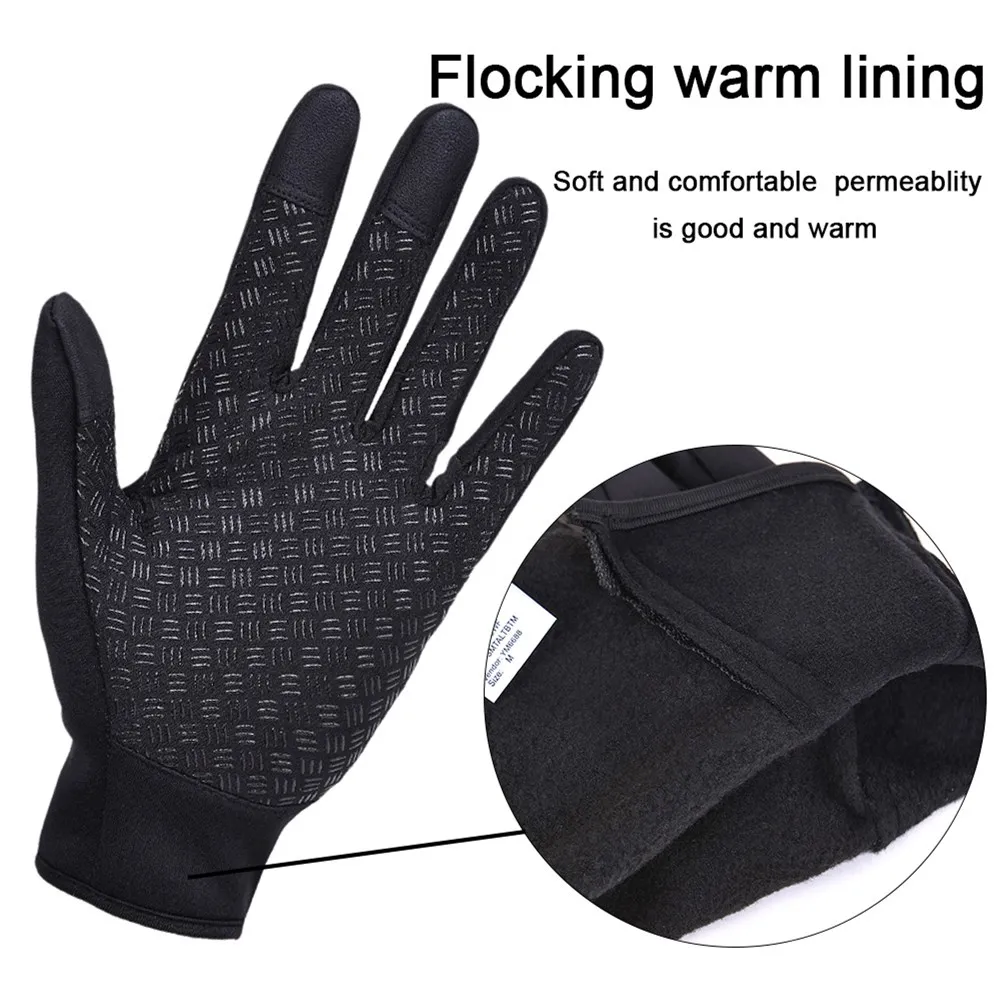 Kyncilor Camping Mountaineering Gloves Hiking Gloves Winter Touch Screen Non-Slip Gloves Warm Riding Waterproof Gloves