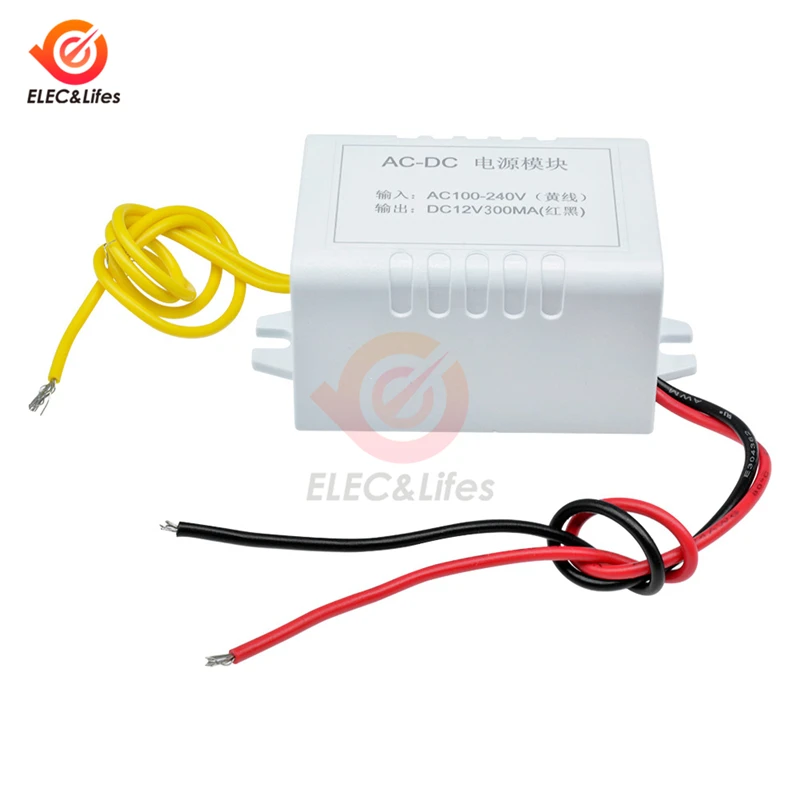 AC-DC Converter 100-240V To 12V 250/300mA DC Power Supply For W1209 Thermost Temperature Controller Step Down Buck Transformers