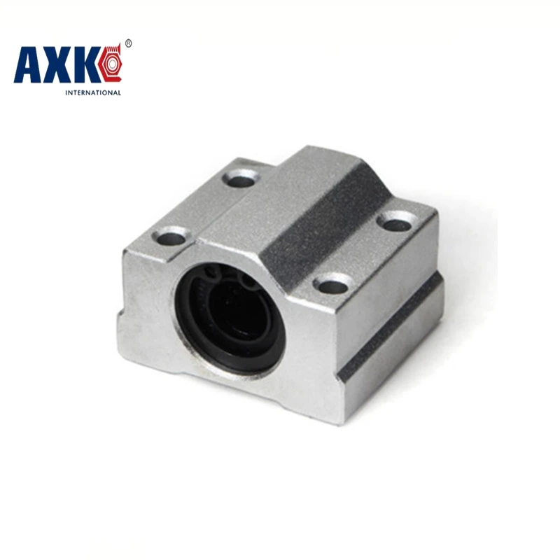 AXK SC8UU SC10UU SC12UU SC16UU Slide Unit Block Bearing Steel Linear Motion Ball Bearing Slide Bushing Shaft Router 3D Printer