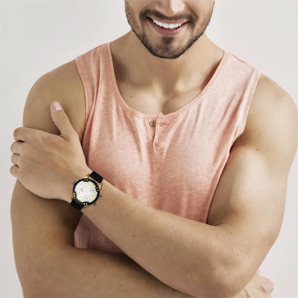 LANCARDO New Trendy & Fashion Men's Wrist Watches Alloy Relogio Masculino Leather Strap Watch Casual Montre Homme