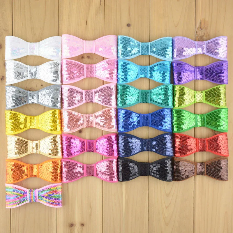 32 cái/lốc, 3.94 "Large Sequin Bow Appliques