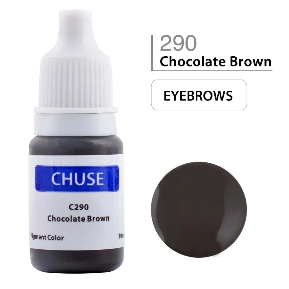 

CHUSE Permanent Makeup Ink Eyeliner Tattoo Ink Set Eyebrow Microblading Pigment Professional Encre A Levre 10ML Chocolate Brown