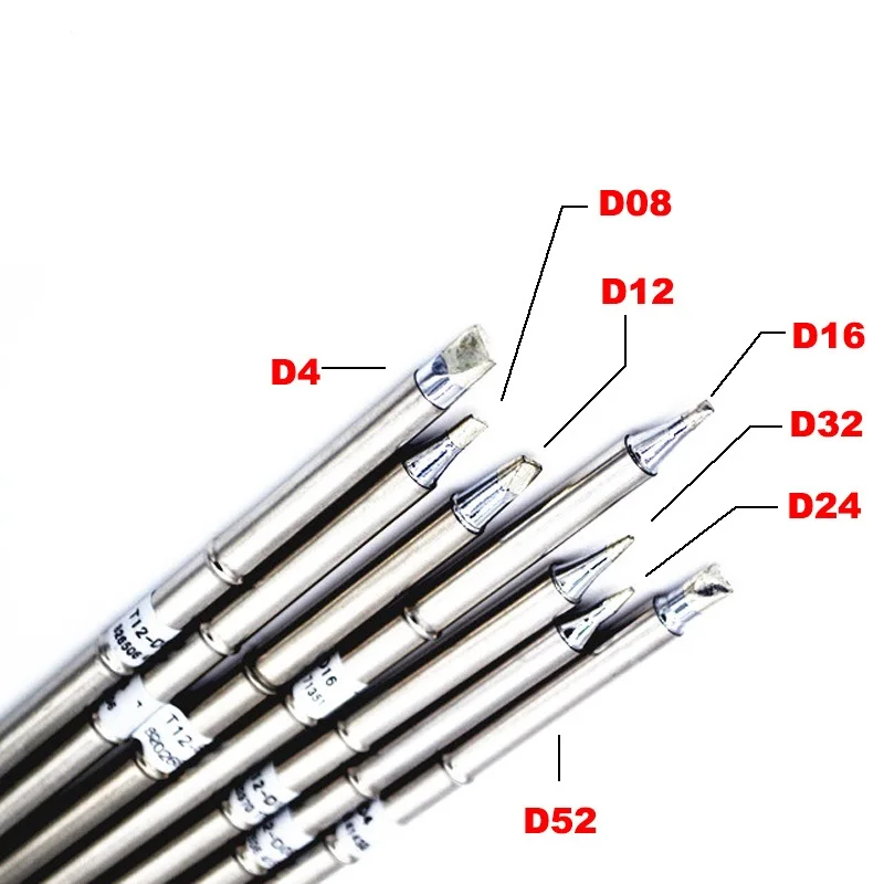 Puntas de pistola para soldar T12 T12-BC1Z BC2Z BC3Z BC4Z D4 D08 D12 D16 D24 D32 D52 DL12 DL32 DL52 para Estación de soldadura Hakko serie T12