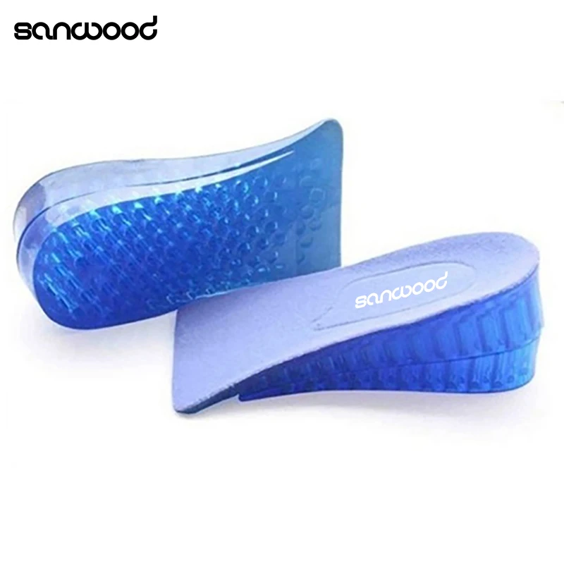 

SANWOOD Unisex gel silicone height increase insole Heel Insert Pad Memory Foam Arch Support Insoles Plantar Fasciitis Shoes