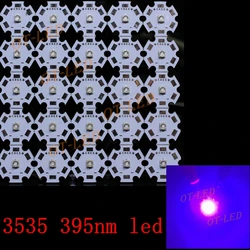 ハイパワーledライトチップ,日曜大工,3w,uv/紫外線,3535 395-400nm,20mm,16mm,14mm,12mm,8mm,pcb,10個