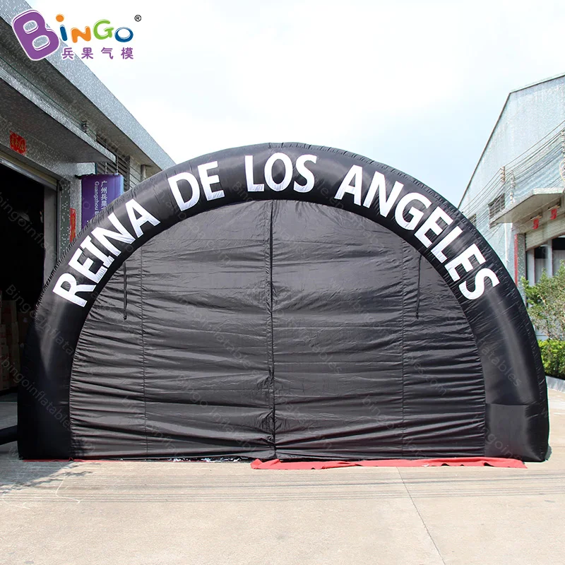 Personalized 6x4.5x3.5 Meters Inflatable Black Passage For Event / Football Type Air-blown Tunnel Tent - BG-T0122