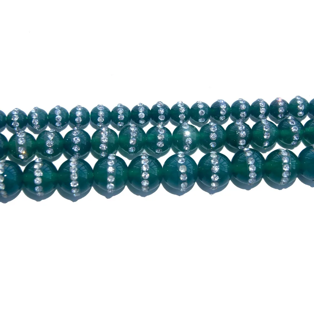 Wholesale Natural Stone Green Onyx Agates Beads 6 8 10 MM Pick Size For Jewelry Making Charm DIY Bracelet Necklace Material