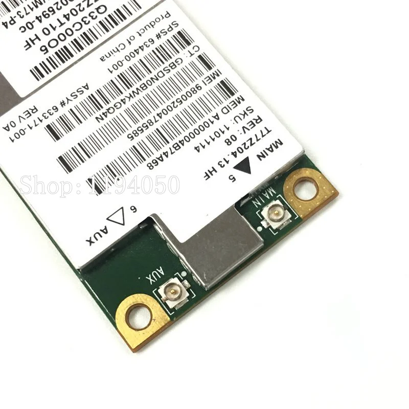 WDXUN for MC8355 Gobi3000 3G WWAN Card HSPA+ Module  WCDMA for 634400-001 2170p 2560p 8460p 8560w 4540s 6460b 6570b WLAN
