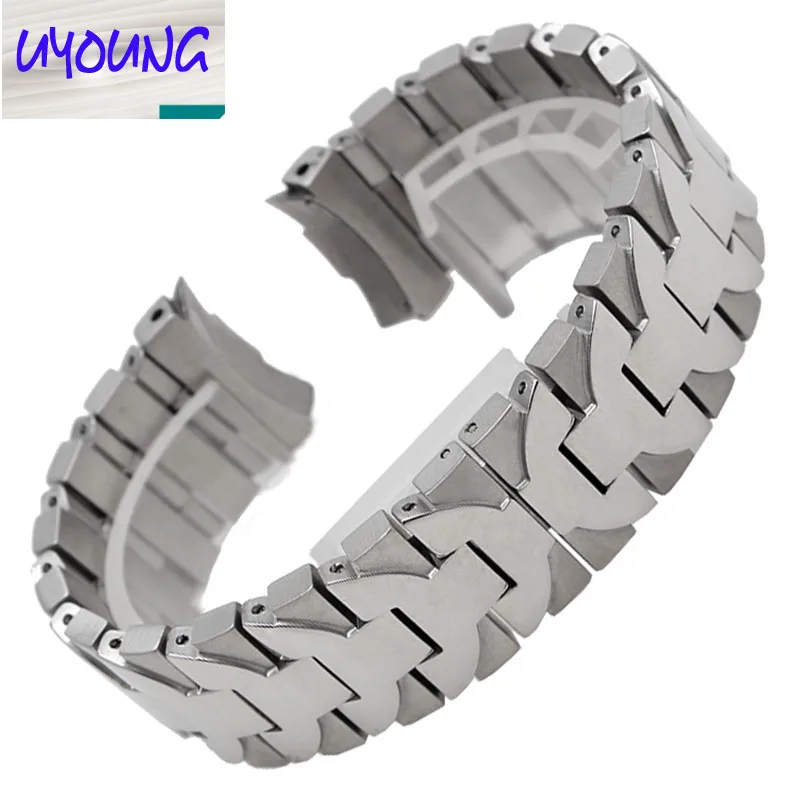 24mm High quality Solid Stainless Steel Watch Band for Panerai PAM441 PAM111 Series Strap Bracelet Men Curved Luxury brand