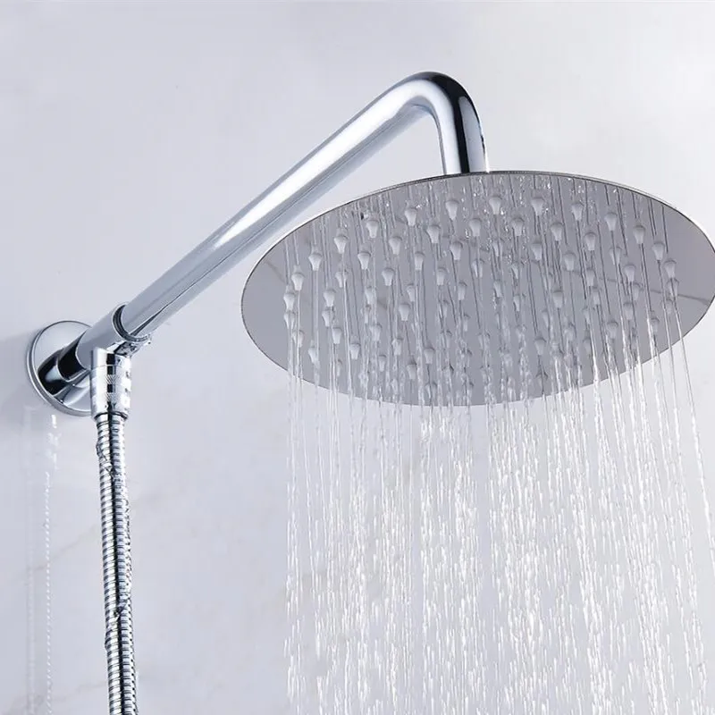 Ceiling Rainfall Shower Head  304Stainless Steel Ultra-thin Shower heads G1/2' Shower Chrome Finish Round & Square