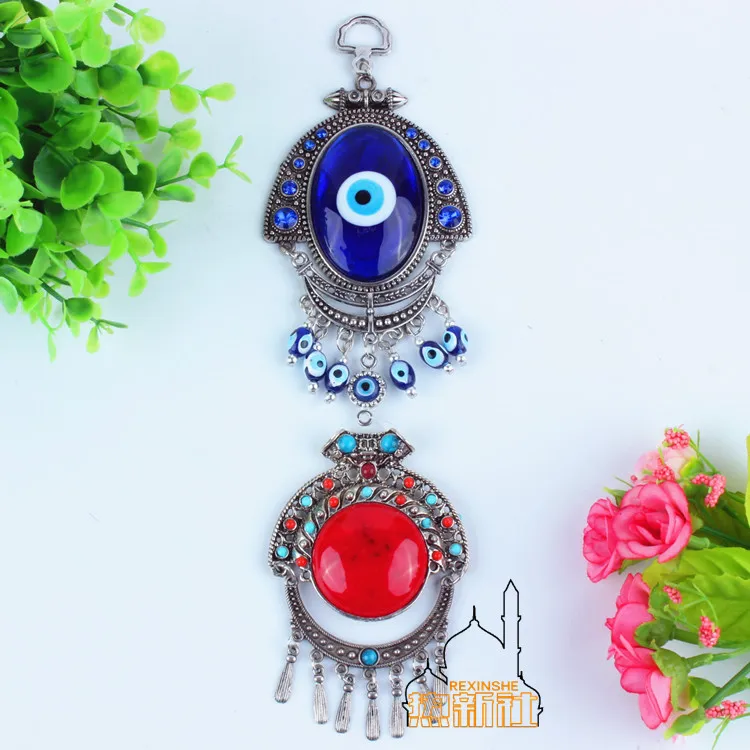 Turkey blue eyes blue Ruby Pendant Muslim peace pendant evil 