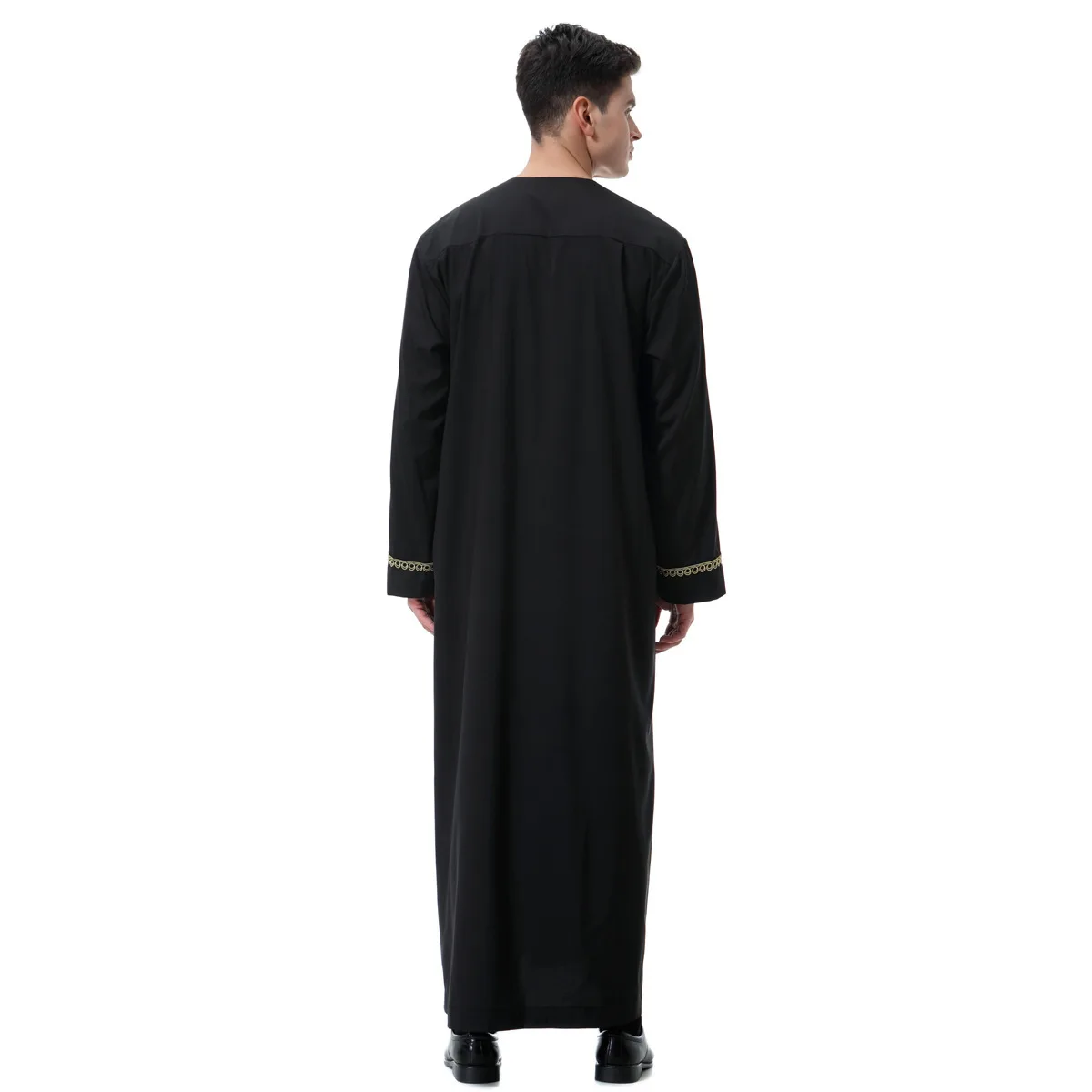 Homme Arabo Musulmano Vestito Abaya Stampato Stampa Round-collo Abbigliamento Islamico Ebraica Musulman Thobe Mens Fanshion Moslim Jurken