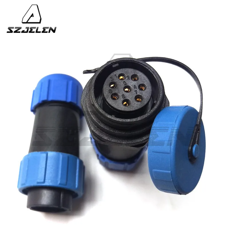 Sp2110/Sy2111, 8 Pin Waterproof Plug Socket, Led Power  Wire Connector, Electric Equipment Power Charger Plug Socket