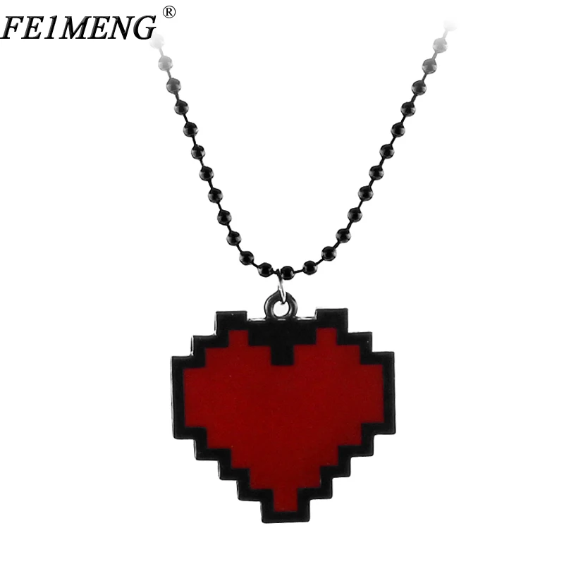 Anime Pixels Heart Necklace Undertale cosplay of Frisk - 24