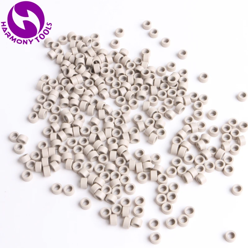 

HARMONY Light Blonde 4.0mm 8 Bottle 8000 Pieces Screw Micro Rings Beads Aluminum Crimp Micro Tubes for I-tip Hair