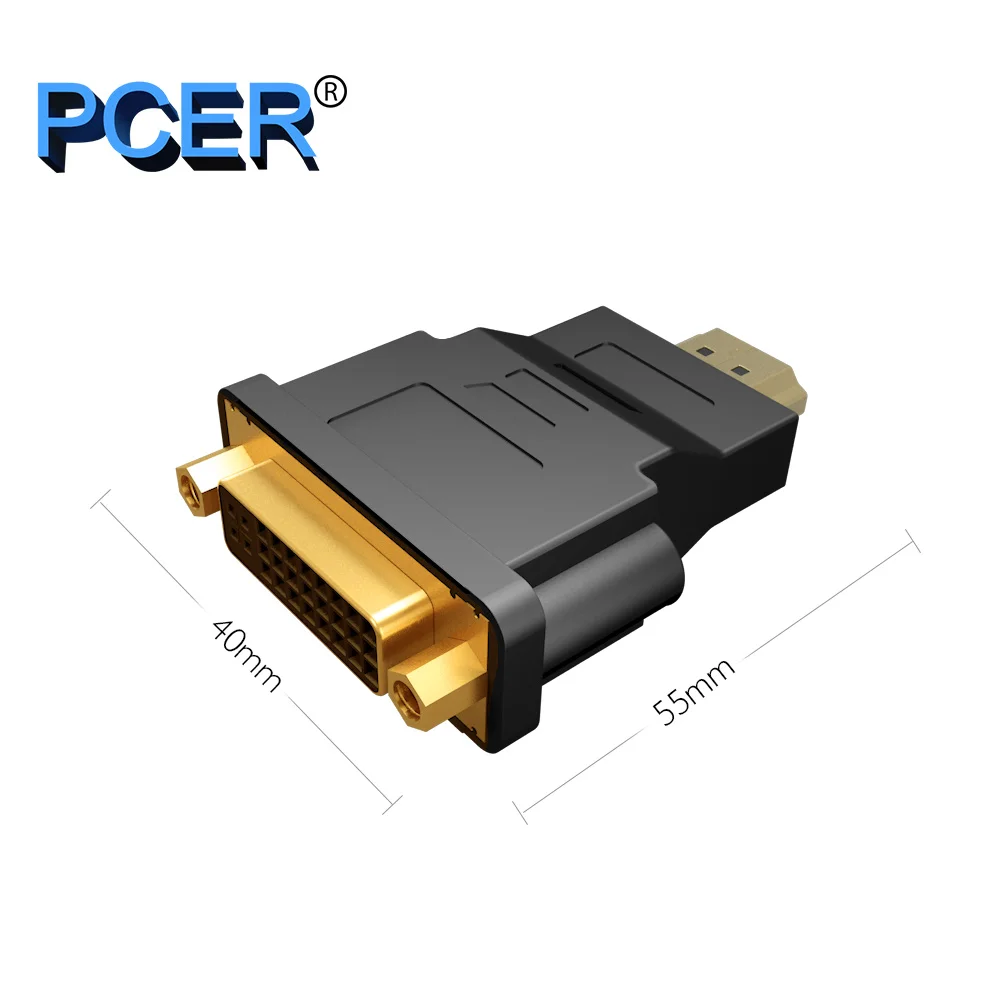 PCER Convertitore DVI Femmina a maschio di HDMI 1920*1080P Supporto per la Visualizzazione Del Computer Schermo del proiettore tv DVI adattatore HDMI adattatore