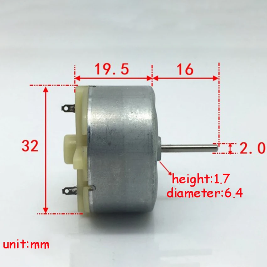 Long Shaft 500 Model Micro Motor Precious Metal Brush DC6-24V Electric Machinery for DIY Massager,Rotary Lamp