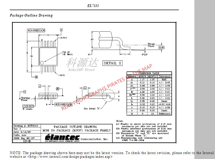 5 шт./лот EL7535IYZ-T13 MSOP10 EL7535IYZ EL7535 BAACA в наличии