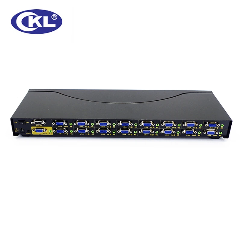 CKL-161S 16 ميناء auto vga الصوت التبديل 16 في 1 خارج pc مراقب الجلاد رف مع ir عن rs232 السيطرة 2048*1536 @ 450 mhzmetal