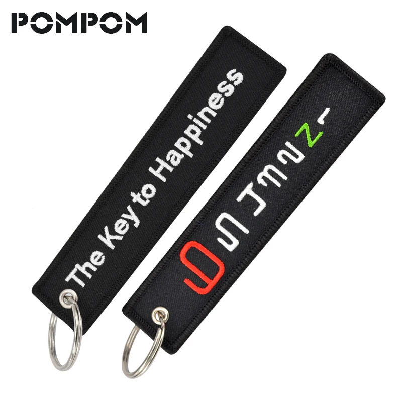 

Fashion 6 5 4 3 2 N 1 Launch Keychain for Motorcycles Cars Stalls Tag OEM Keychain Cool Embroidery Happiness Key Fobs Key Holder