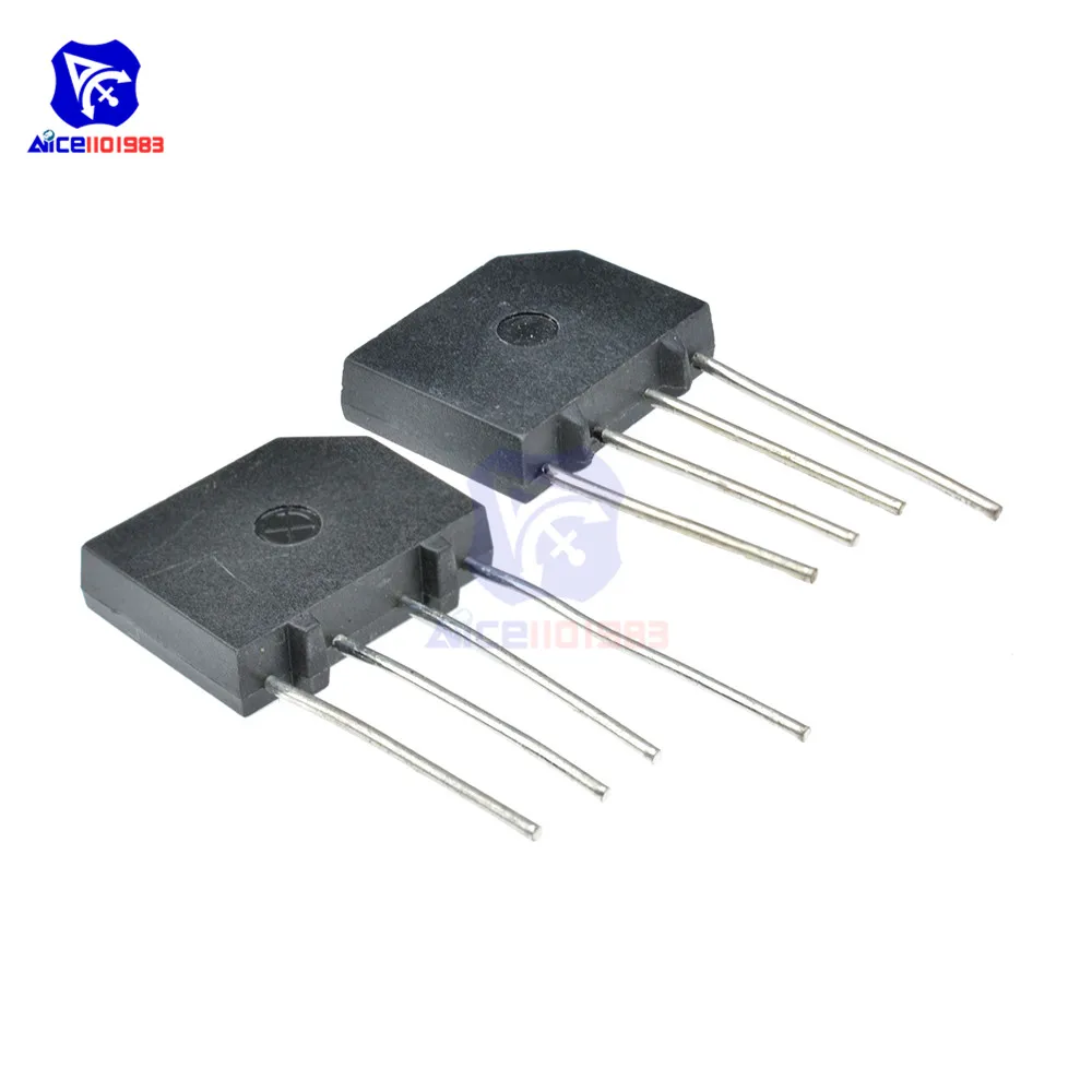 5PCS/Lot Bridge Rectifier Diode KBP206 SIP-4 2A 600V Single Phase Bridge Rectifier Original Integrated Circuit