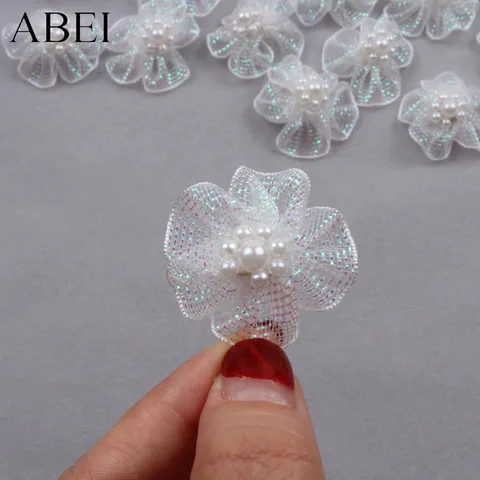 Сетчатые бусины цветы ABEI 3 см 30 шт