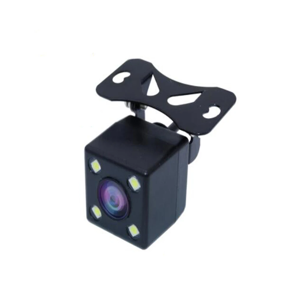 2*Universal Adjustable External Mount with 4LED Light Reversing HD Night Vision CCD Car Rear View Camera